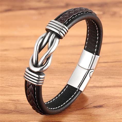 Bracelet Pour Homme Avec Le Design D Un Lien Bijou Masculin En Cuir