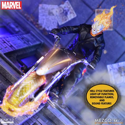 One 12 Collective Ghost Rider And Hell Cycle Set Mezco Toyz