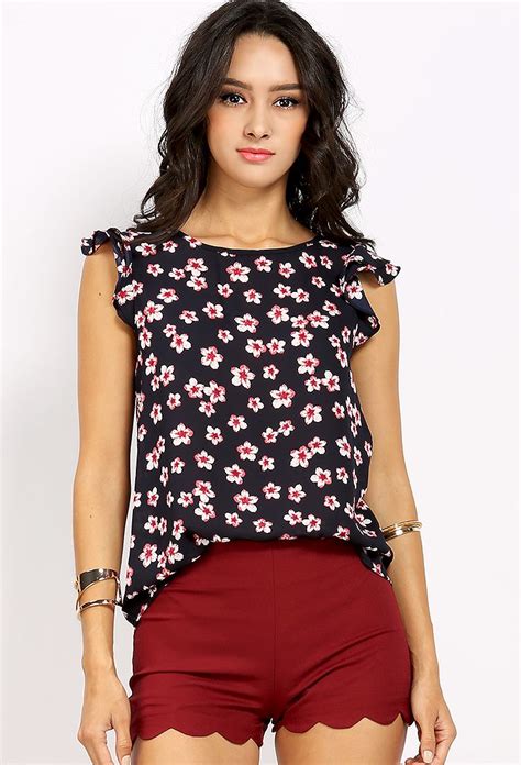 Floral Chiffon Top 16 99 Floral Chiffon Top Chiffon Tops Floral Tops