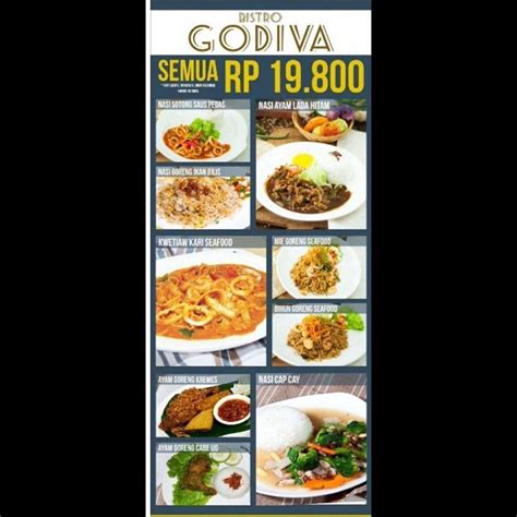 Carta Del Café Bistro Godiva Batam Batam City Square Bcs Mall