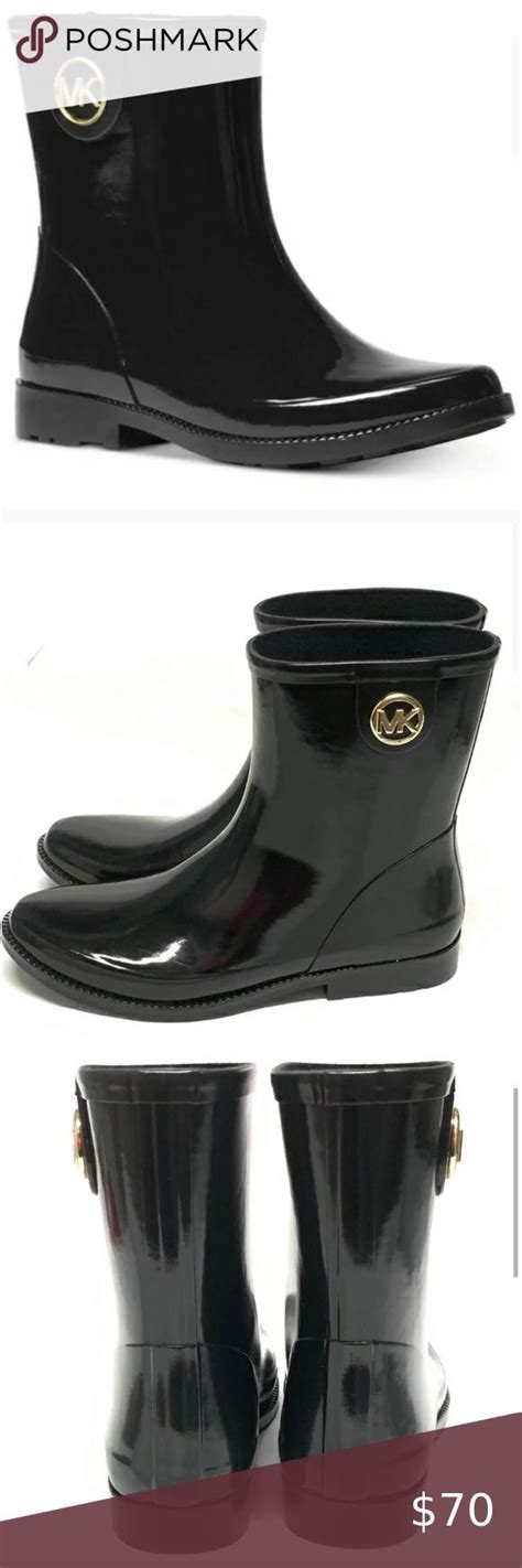 Michael Kors Rubber Boots Size 10 Black Michael Kors Rubber Boots Boots