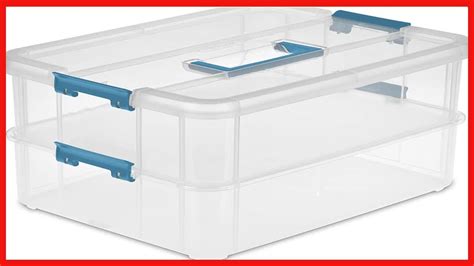 Sterilite 14228604 Stack Carry 2 Layer Handle Box 1 Pack YouTube