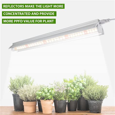 Grow Light T5 4pcs X 10w 5000k Full Spectrum Led For Indoor Plants V Shaped Connectable