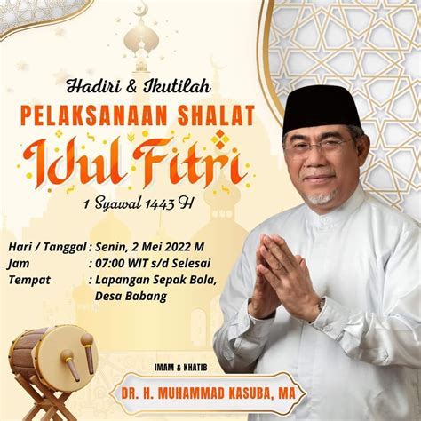 Hadir Dan Ikuti Pelaksanaan Sholat Idul Fitri Disampaikan Ustat Dr H