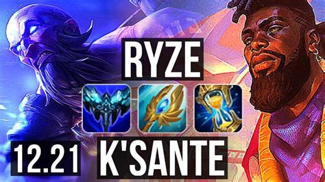 RYZE Vs K SANTE TOP 6 1 7 EUW Master 12 21 YouTube