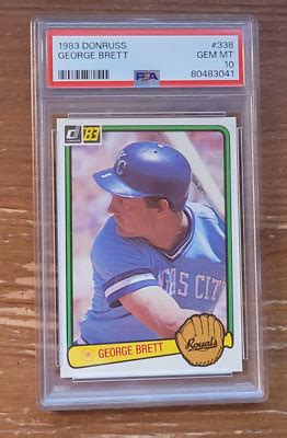 1983 Donruss 338 George Brett PSA 10 Kansas City Royals B EBay