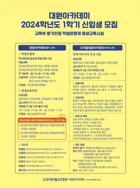 2024학년도 1학기 신입생 모집 디지털대원아카데미