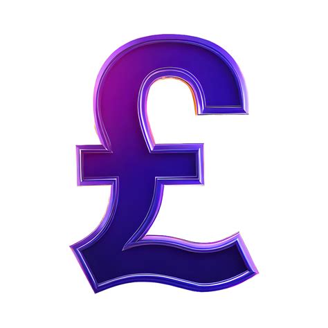 AI Generated Pounds Symbol 3d Isolated On Transparent Background