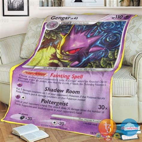 Pokemon Gengar And Mimikyu Gx Soft Blanket Hot Sale