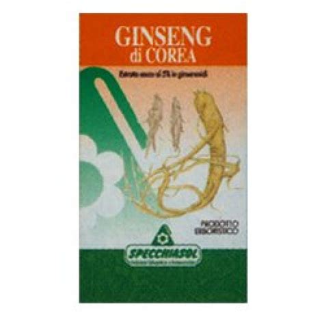 Specchiasol Ginseng Coreano Erbe Integratore Alimentare 60 Capsule Openfarma