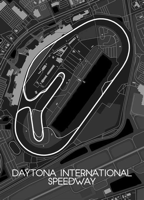 Daytona International Speedway - Road Course map 28272270 Vector Art at ...