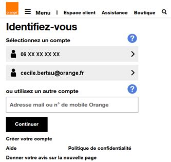 Espace Client Vous Identifier Assistance Orange