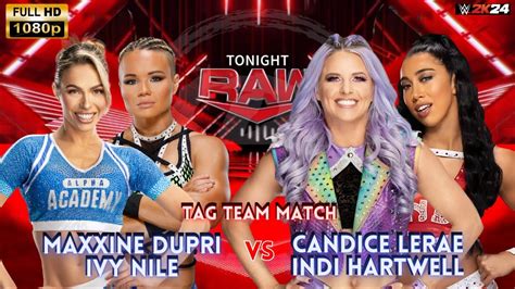 Maxxine Dupre Ivy Nile Vs Candice Lerae Indi Hartwell Tag Team