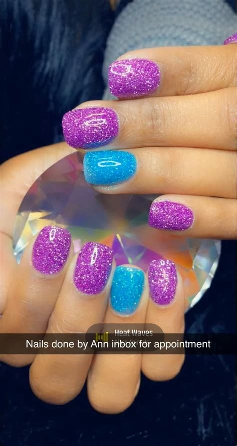 Pin By Desiree Hamann On Random Stuff Purple Glitter Nails Purple