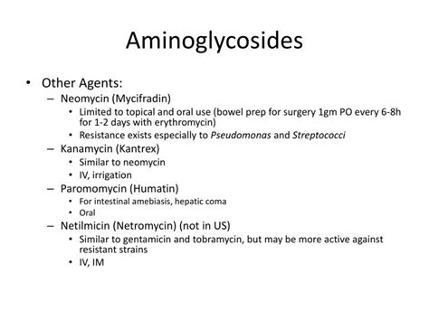 PPT - Aminoglycosides PowerPoint Presentation - ID:3864634