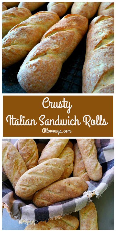 Crusty Italian Sandwich Rolls Recipe Italian Bread Recipes Bread