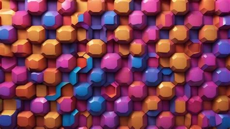 Premium Ai Image Hexagonal Tiles 3d Pattern Banner