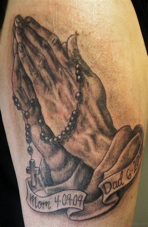 50 Excellent Praying Hands Tattoos For Shoulder Tattoo Designs