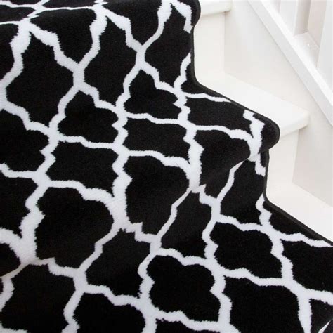 Black Trellis Stair Carpet Runner Cut To Measure Stair Runner