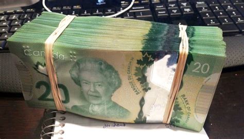 Stack Of 20s Canadian Canadian Money Money Bag Mo Money