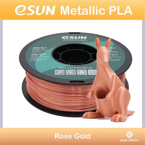 Esun Silk Pla Filament Kg Mm Gold Silver Copper Metal Esilk Fdm D