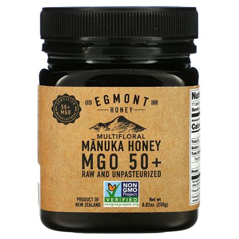 Egmont Honey Multifloral Manuka Honey Raw And Unpasteurized MGO 50