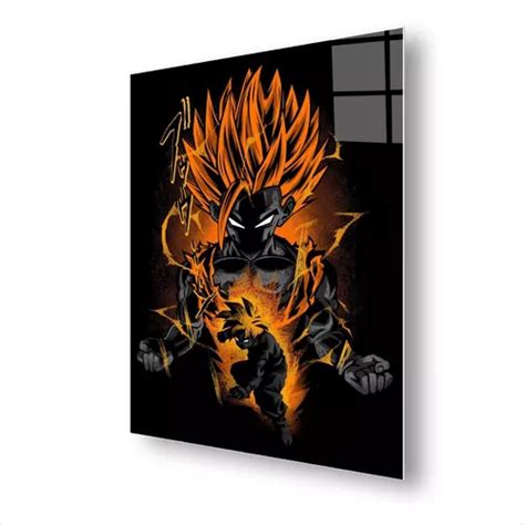 Cuadro Metalico Gohan Neon Dragon Ball Aluminio 30x40 Arte Meses Sin