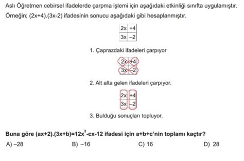 S N F Cebirsel Fadeler Ve Zde Likler Tarama Testi Test Z