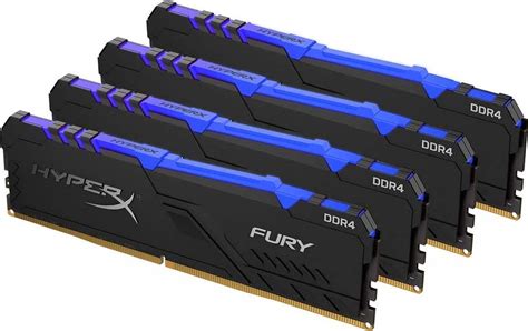 HyperX FURY RGB 64GB (4 x 16GB) DDR4 Desktop Memory, 3200MHz, CL16 DIMM, (Kit of 4 ...