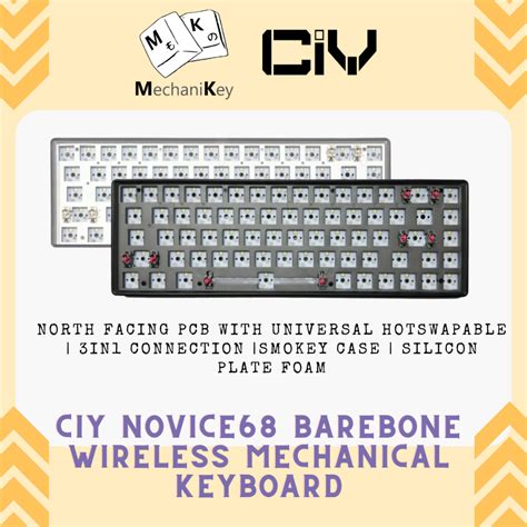 Jual CIY Novice68 Barebone Wireless Mechanical Keyboard Shopee Indonesia