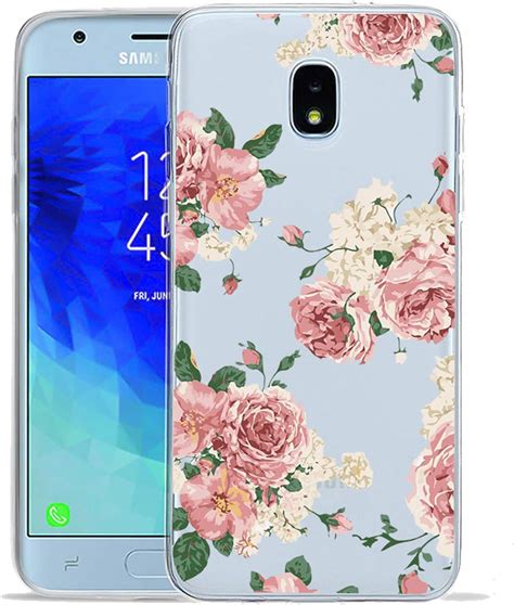 Amazon Galaxy J3 2018 Case Ueokeird Slim Shockproof Clear Floral