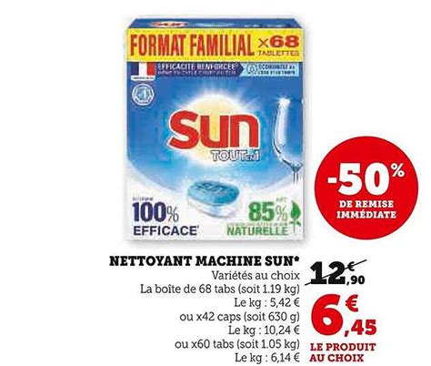 Promo Nettoyant Machine Sun Chez U Express ICatalogue Fr