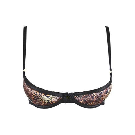 Lingerie sexy soutien gorge redresse seins imprimé léopard V 10401 Axami lingerie