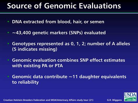 PPT Overview Of The Dairy Genetic Evaluation System PowerPoint