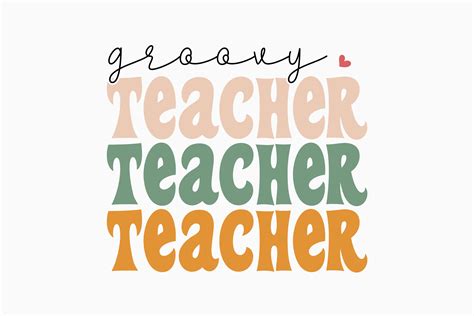 Groovy Teacher Teacher Retro Svg Graphic By Svg Box · Creative Fabrica