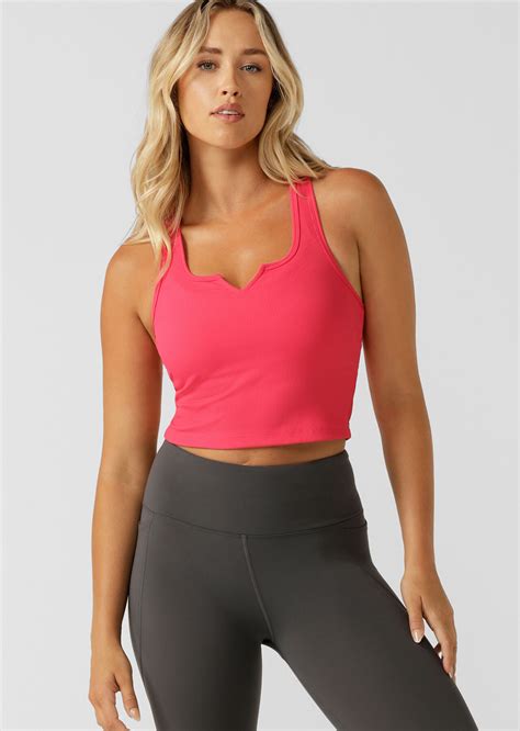 Muse Rib Active Tank Pink Lorna Jane Sg