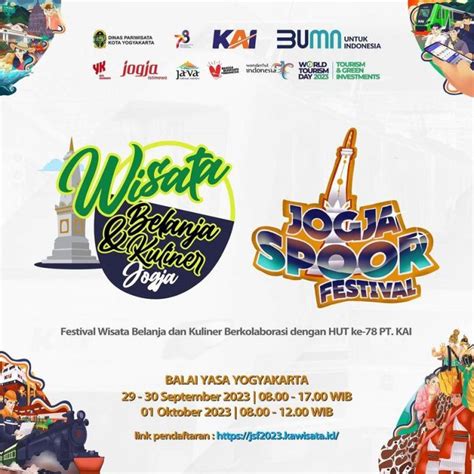 Jogja Spoor Festival 2023 29 September 2023 1 Oktober 2023 Dinas