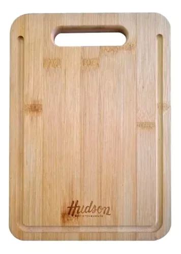 Tabla Picar Hudson Madera Bambú Cocina 27x19cm De Corte WD001