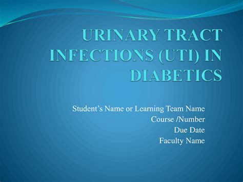 Solution Urinary Tract Infections Uti In Diabetics Studypool