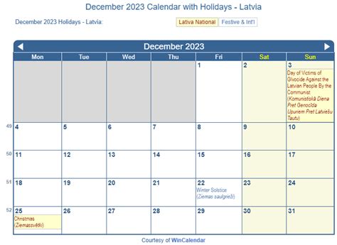 Print Friendly December 2023 Us Calendar For Printing