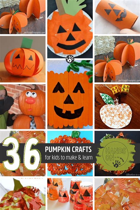 36 Cute & Easy Pumpkin Crafts for Kids to Make! - HOAWG