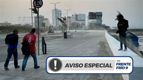 Boca del Río emite aviso especial por Frente Frío 9