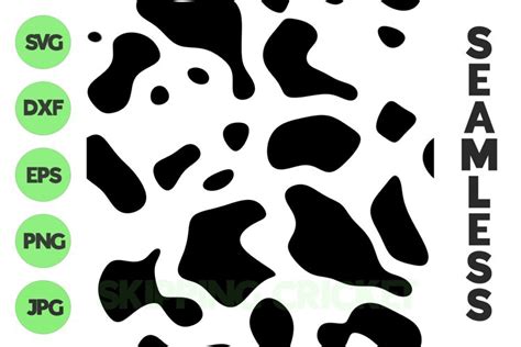 Seamless Cow Hide Spots Svg Pattern Texture Cut File