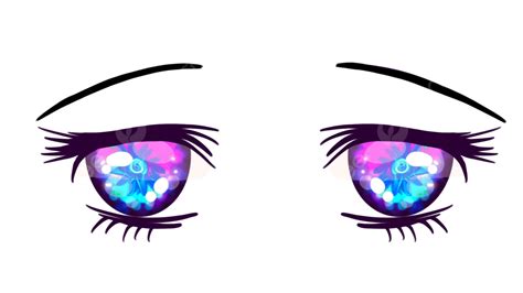 Character Eyes PNG Transparent, Eyes Anime Manga Style Glow Pink Eyes ...