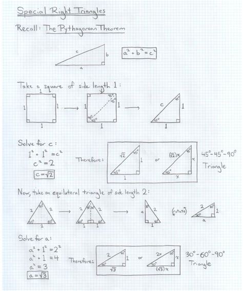 Special Right Triangles Practice Worksheet – Englishworksheet.my.id