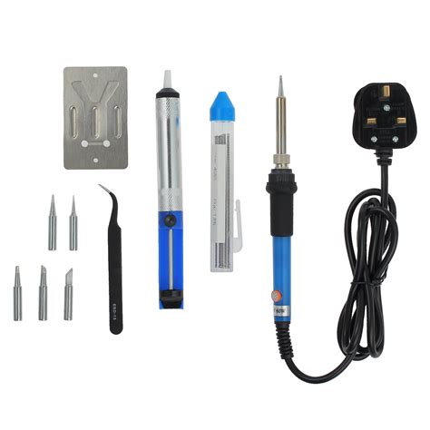 Tabiger Soldering Iron Kit 60W 110V Adjustable Temperature Welding With