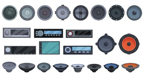 Acoustics For The Carmusic Icons Set Cartoon Vector Sound Bass 14802457 Vector Art At Vecteezy