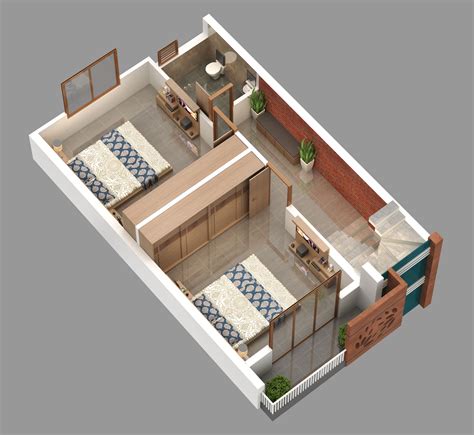 Small Row House Plan - Design Talk