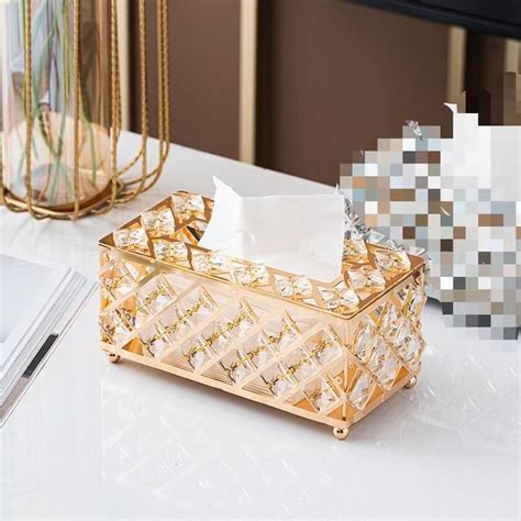 Jual Tempat Tisu Kotak Tissue Modern Crystal Tissue Box Rhinestones