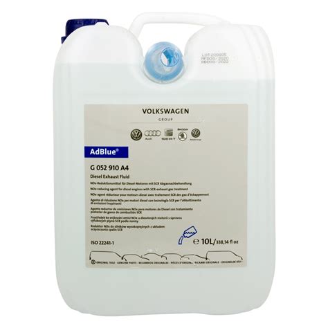 Volkswagen AdBlue G052910A4 Genuine Diesel Exhaust Fluid DEF - 10L/338 ...